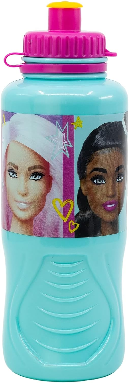 Borraccia Sport Barbie Bottiglia in Plastica Riutilizzabile con Beccuccio 430 Ml - St15928