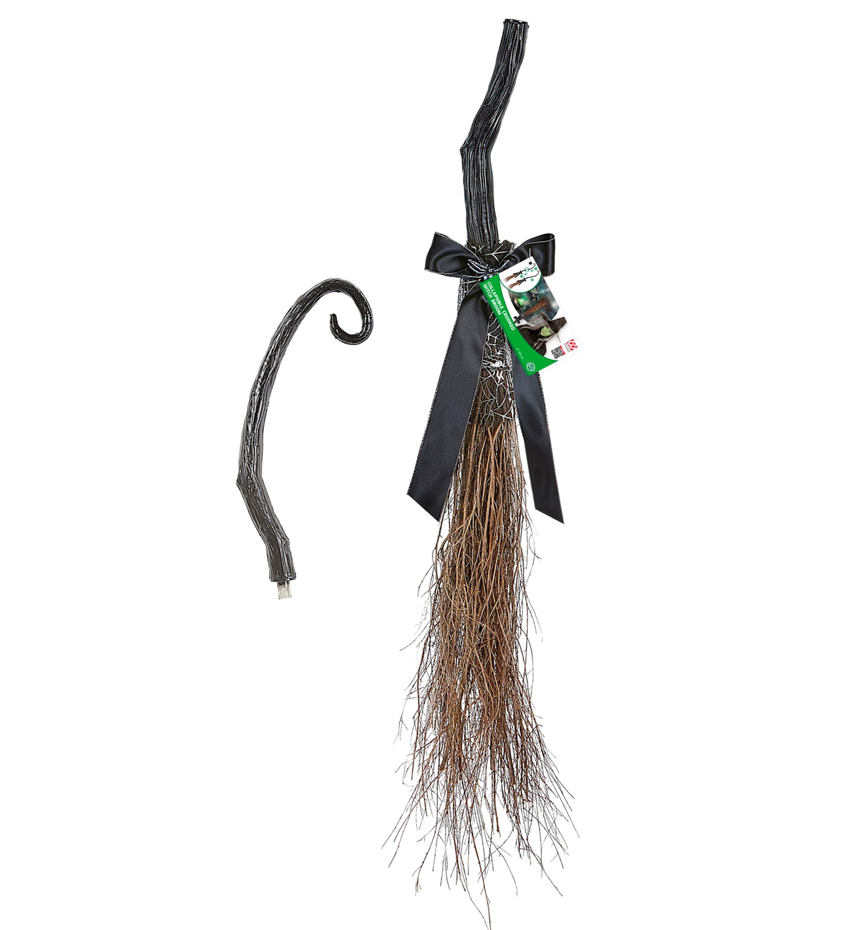 Scopa da Strega Storta 95 CM Accessori Halloween Carnevale - 10990