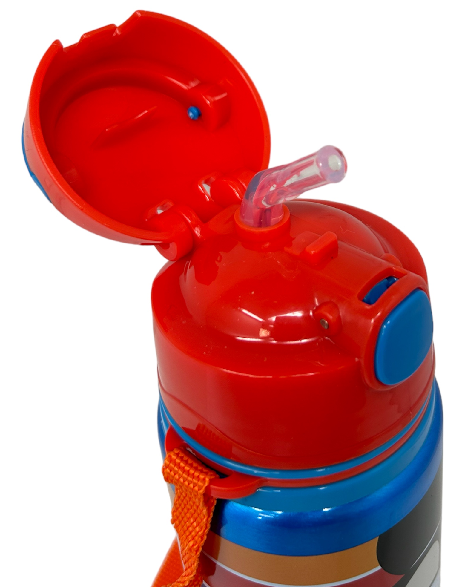 Borraccia in Alluminio con Cannuccia Topolino Mickey Mouse DISNEY 600 Ml Apertura Automatica - Mk30011