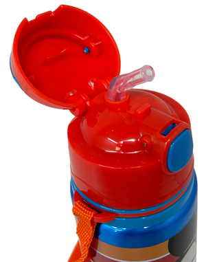 Borraccia in Alluminio con Cannuccia Topolino Mickey Mouse DISNEY 600 Ml Apertura Automatica - Mk30011