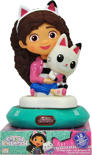Lampada 3d Gabby's Dollhouse Comodino Luce LED a Batterie - Gd00024