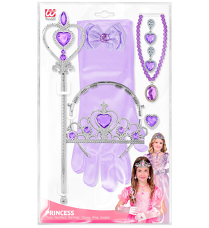 Set Accessori Principessa Viola 6 Pezzi Accessori per Costumi Travestimenti Bambini - 96567