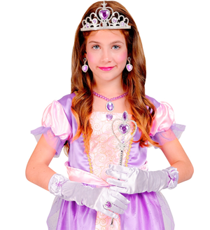 Set Accessori Principessa Viola 6 Pezzi Accessori per Costumi Travestimenti Bambini - 96567