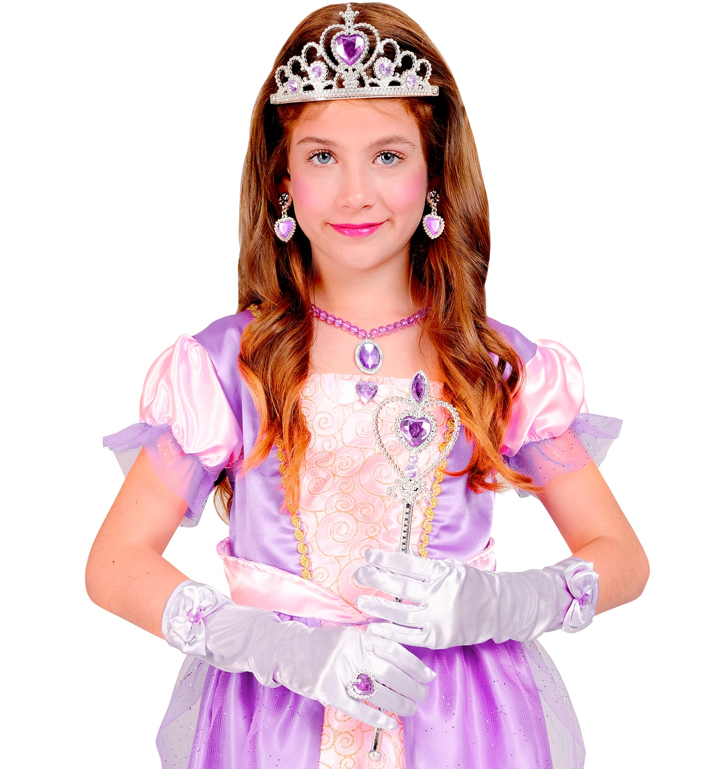 Set Accessori Principessa Viola 6 Pezzi Accessori per Costumi Travestimenti Bambini - 96567