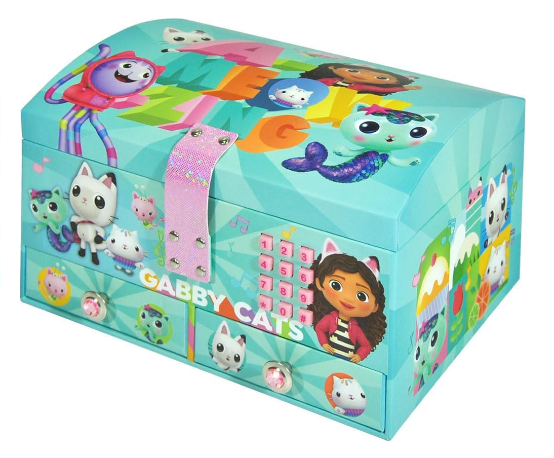 Portagioie Musicale Gabby's Dollhouse con Codice Segreto Elettronico in Cartone - Gd00041