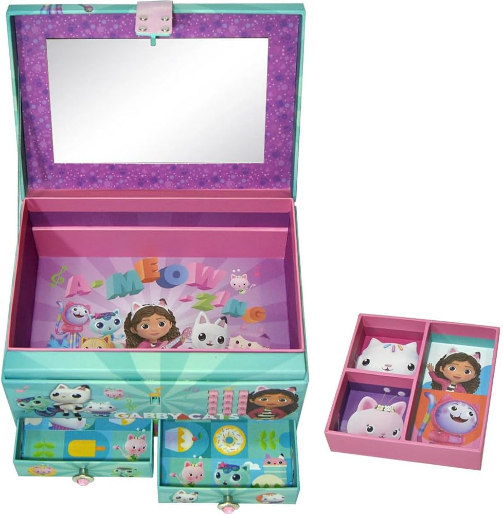 Portagioie Musicale Gabby's Dollhouse con Codice Segreto Elettronico in Cartone - Gd00041