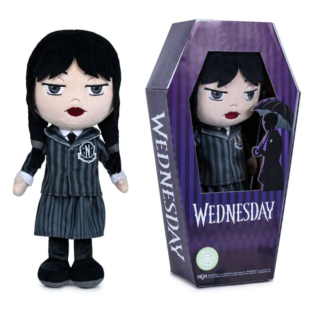 Peluche Wednesday Mercoledi' Addams Netflix 32 CM Divisa Scolastica con Scatola - 760023238/1