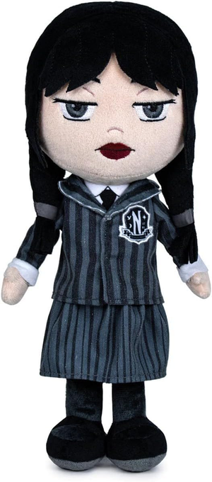 Peluche Wednesday Mercoledi' Addams Netflix 32 CM Divisa Scolastica con Scatola - 760023238/1