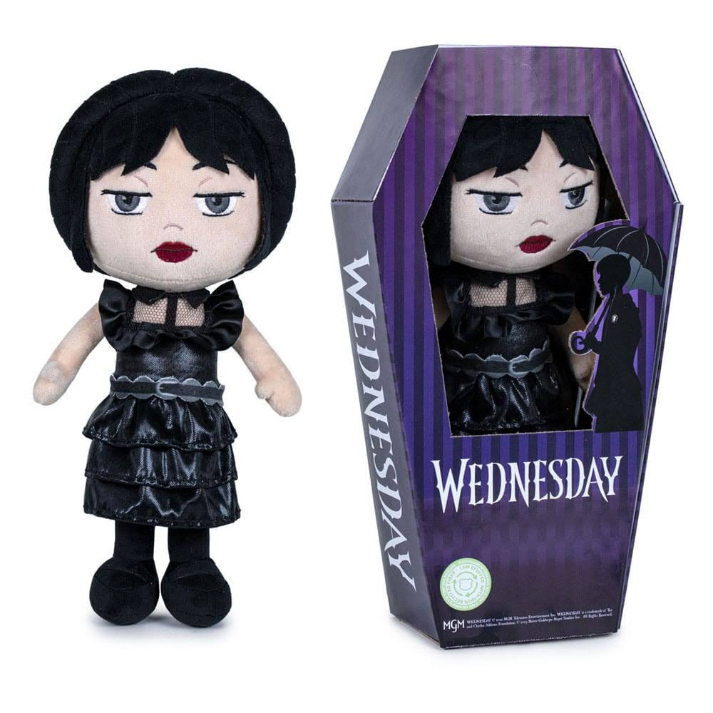 Peluche Wednesday Mercoledi' Addams Netflix 32 CM Abito da Ballo con Scatola - 760023238/2