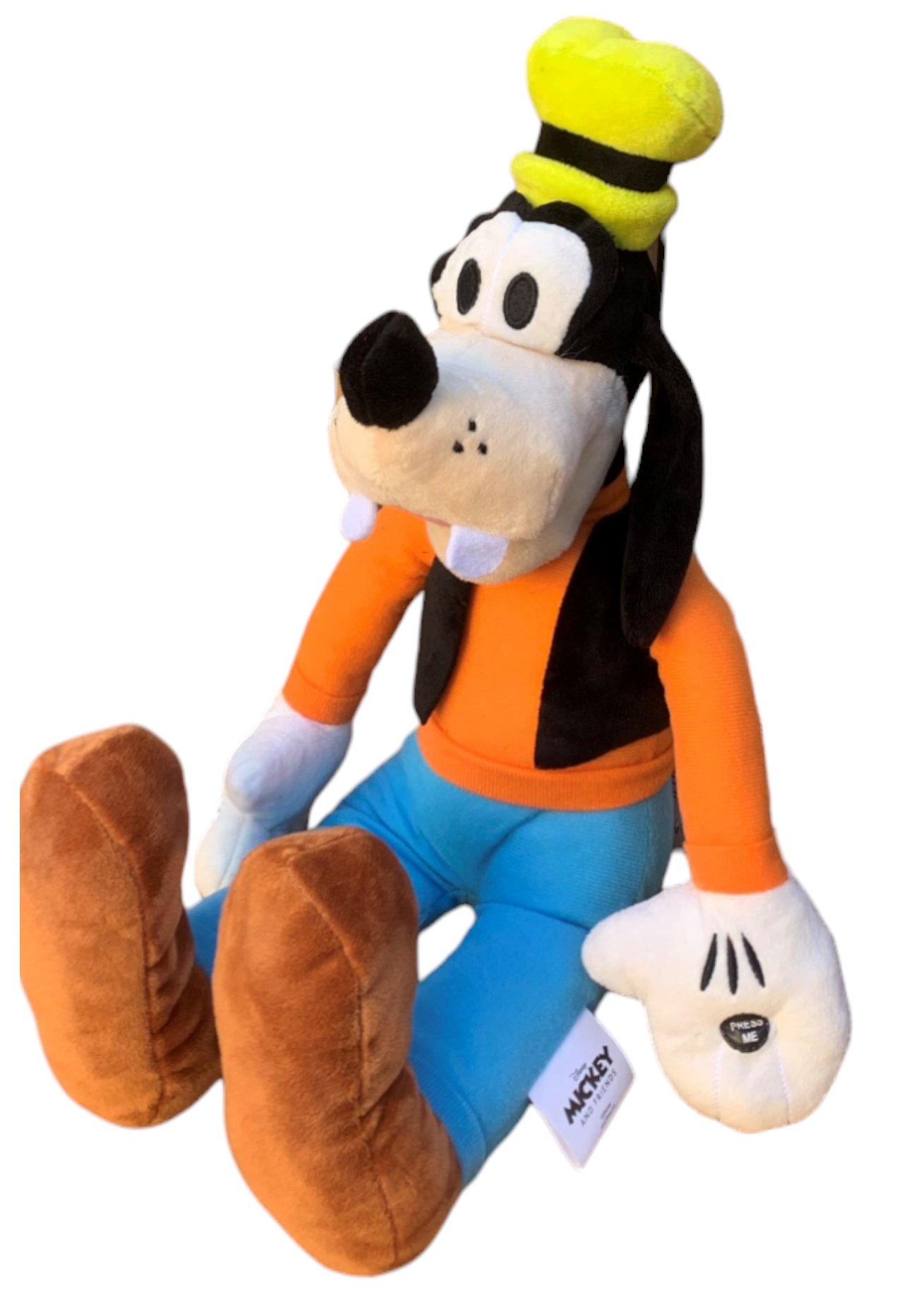 DISNEY Peluche con Suono Pippo da 33 Cm. Pupazzo Goofy - Dmx-9274-4