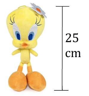 Peluche Titti il Canarino con Fiore Argento Looney Tunes Pupazzo 20 CM - 760020480/1