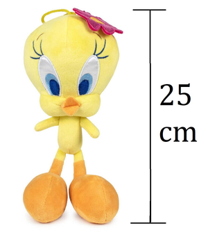 Peluche Titti il Canarino con Fiore Fucsia Looney Tunes Pupazzo 20 CM - 760020480/2