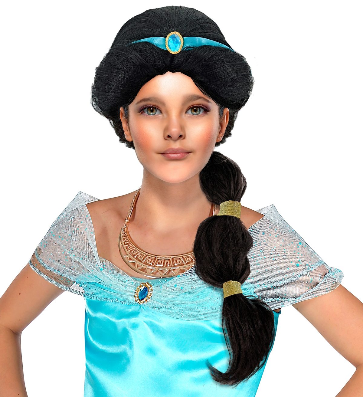 Parrucca Principessa Araba Jasmine Accessori per Abito Vestito Travestimento Carnevale - 06326