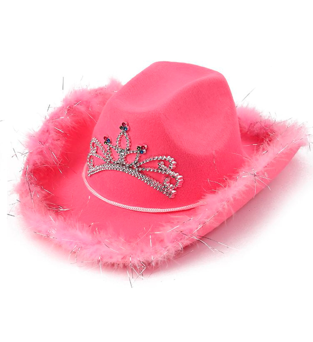 Cappello Cowgirl in Feltro Rosa Accessori per Abito Vestito Travestimento Carnevale Bambino