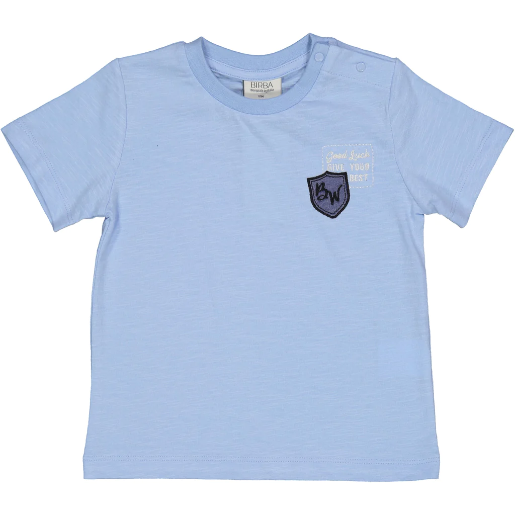 T-Shirt con Scudetti Ricamati Maglietta Bambino Birba 100% Co - 84034.00/g