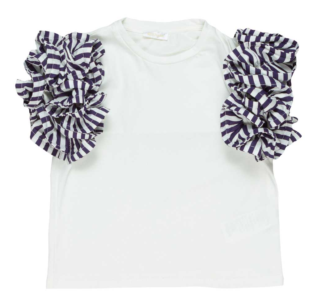 T-Shirt Ragazza Maglietta con Balze Mailisa Bai - Fl5810