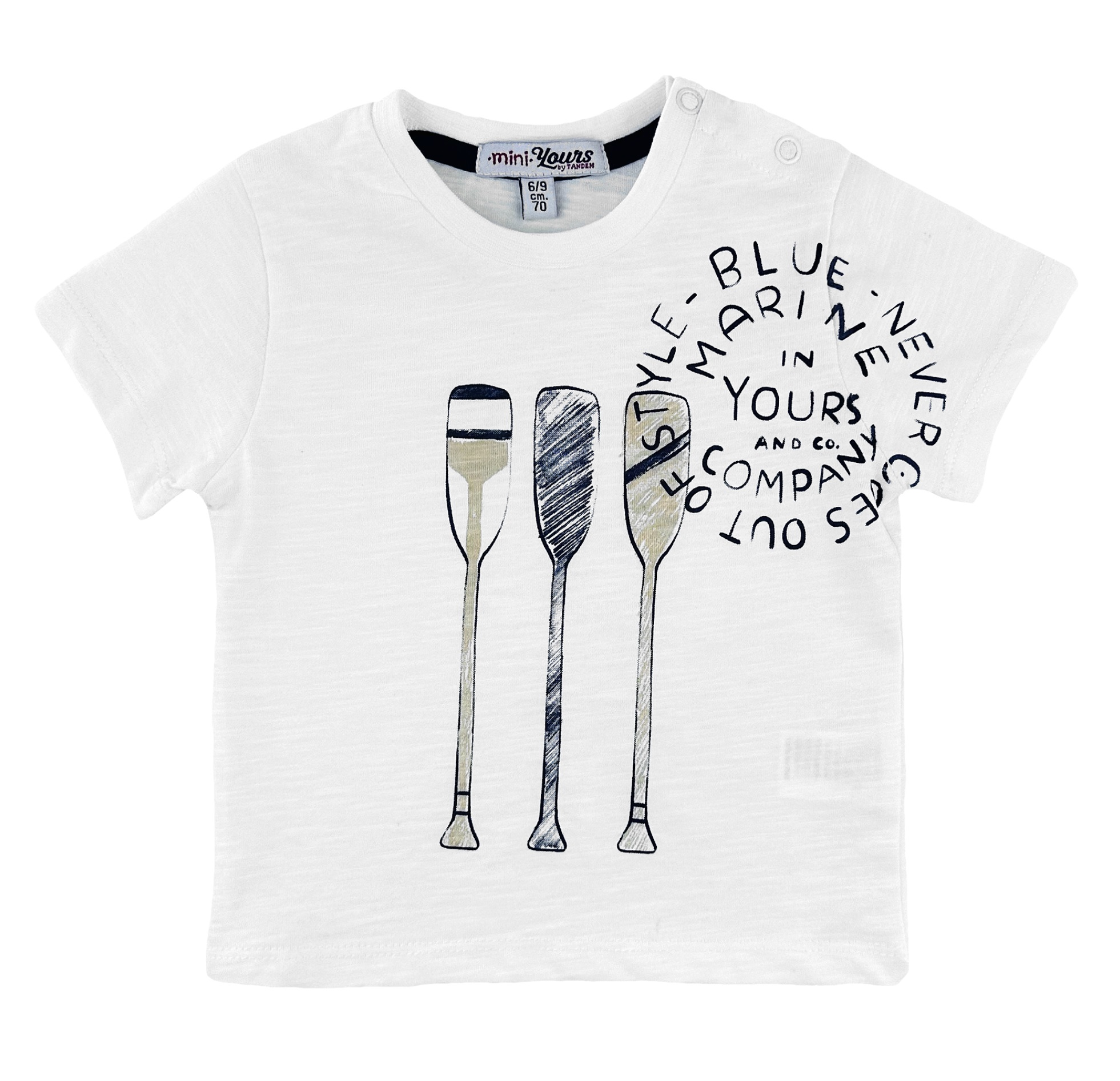 T-Shirt con Stampa Yours Manica Corta Bambino Neonato - By225