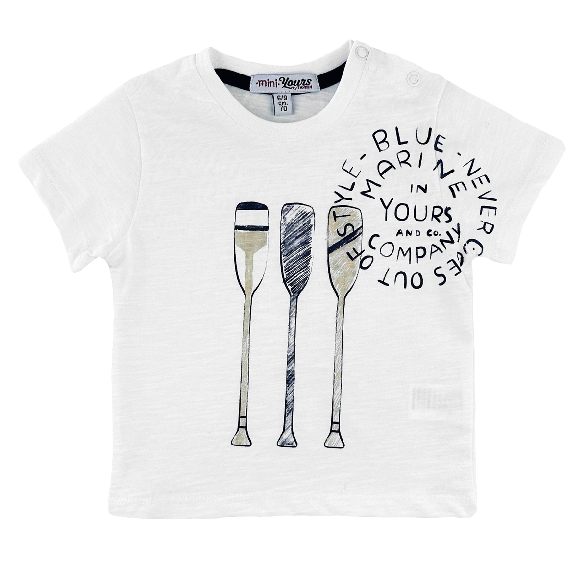 T-Shirt con Stampa Yours Manica Corta Bambino Neonato - By225