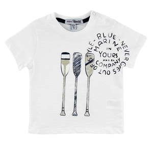 T-Shirt con Stampa Yours Manica Corta Bambino Neonato - By225