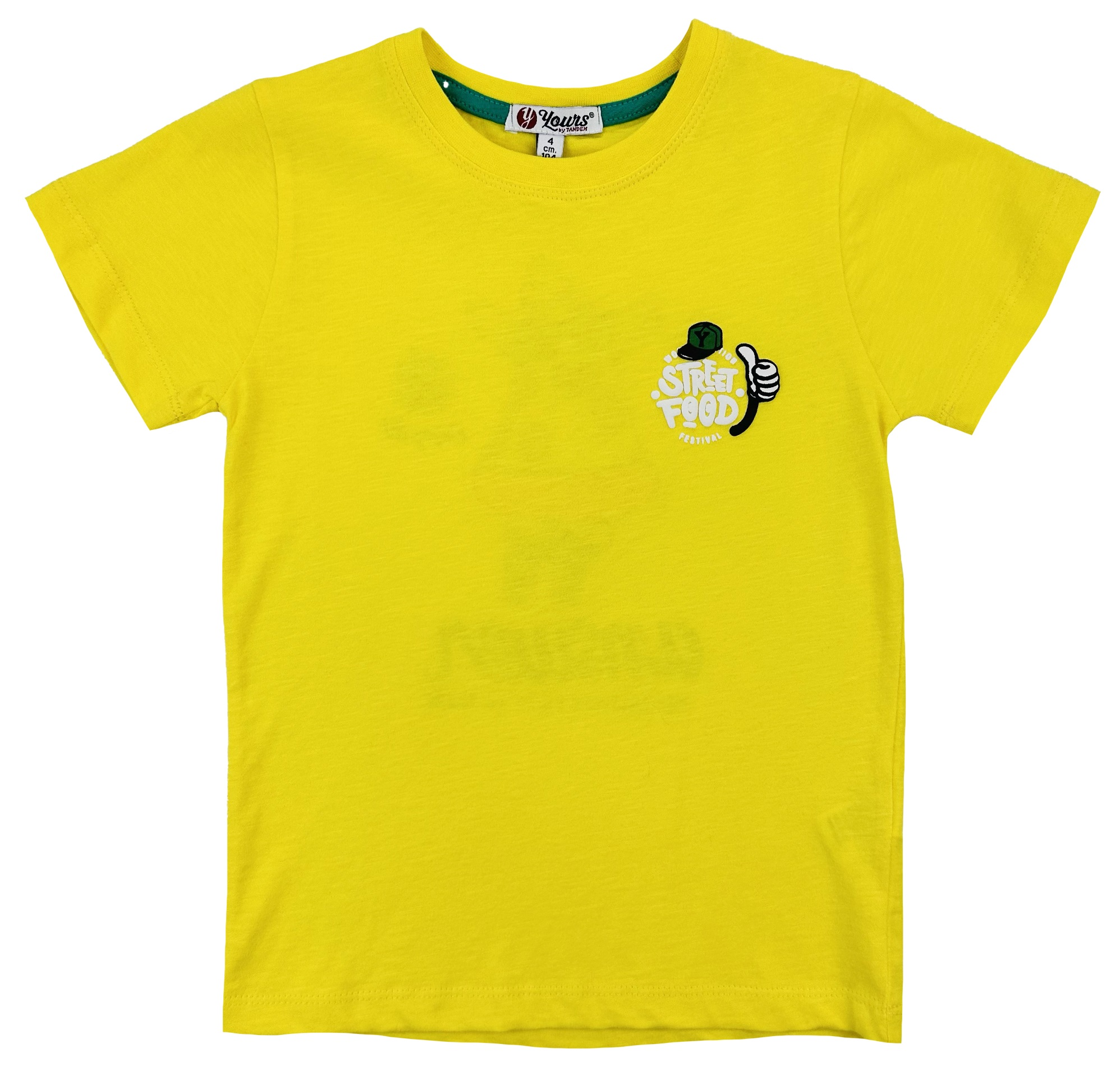 T-Shirt con Stampa Yours Manica Corta Bambino 3/7 Anni - By484