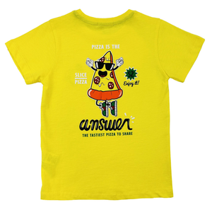 T-Shirt con Stampa Yours Manica Corta Bambino 3/7 Anni - By484