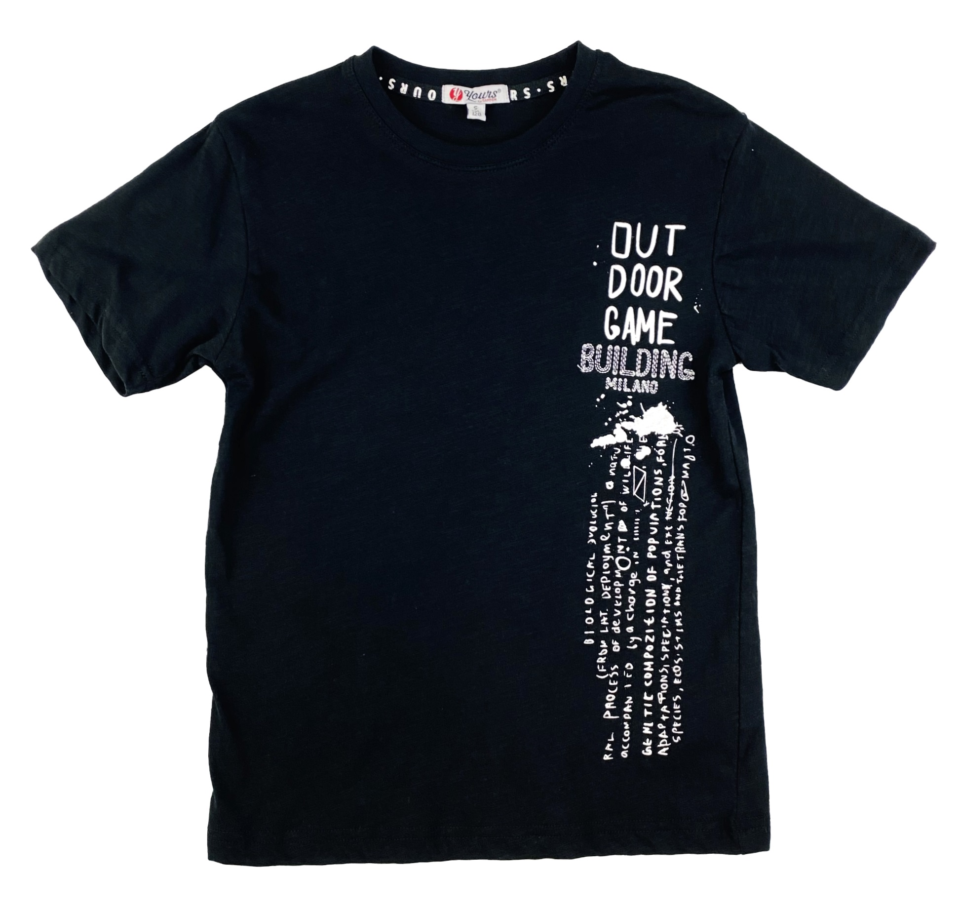 T-Shirt con Stampa Yours Manica Corta Ragazzo 8/16 Anni - By674