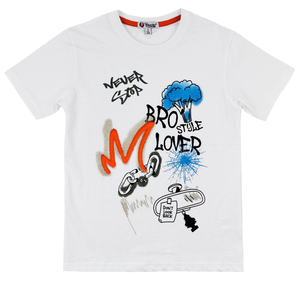 T-Shirt con Stampa Yours Manica Corta Ragazzo 8/16 Anni - By819