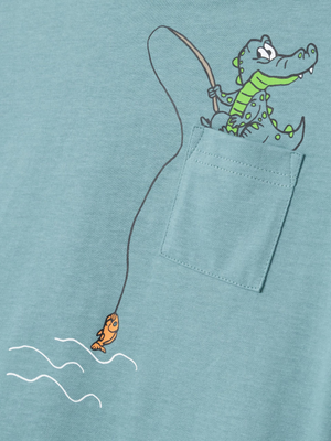 T-Shirt M.c. con Stampa Maglietta Bambino - 13228217verdeacqua