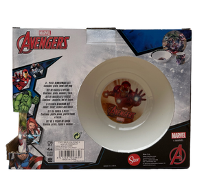 Set 3 Pezzi in Ceramica Avengers MARVEL Tazza Ciotola Piatto Stoviglie per Bambini in Confezione - 02865