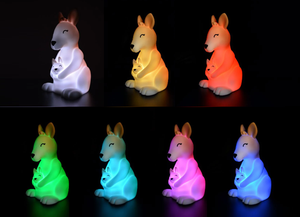 Lampada 3d Canguro Comodino Luce LED Colorate a Batterie - D367-01