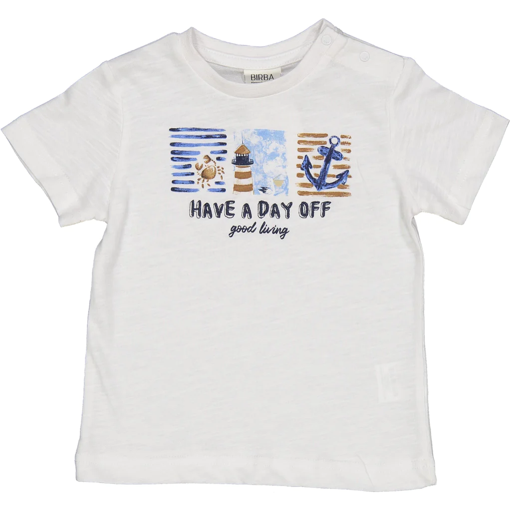 T-Shirt con Stampa Summer Maglietta Bambino Birba 100% Co - 84054.00/g