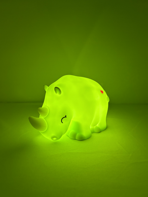 Lampada in Silicone 3d Rinoceronte Comodino Luce LED Colorate Batterie Ricaricabili - D437-21