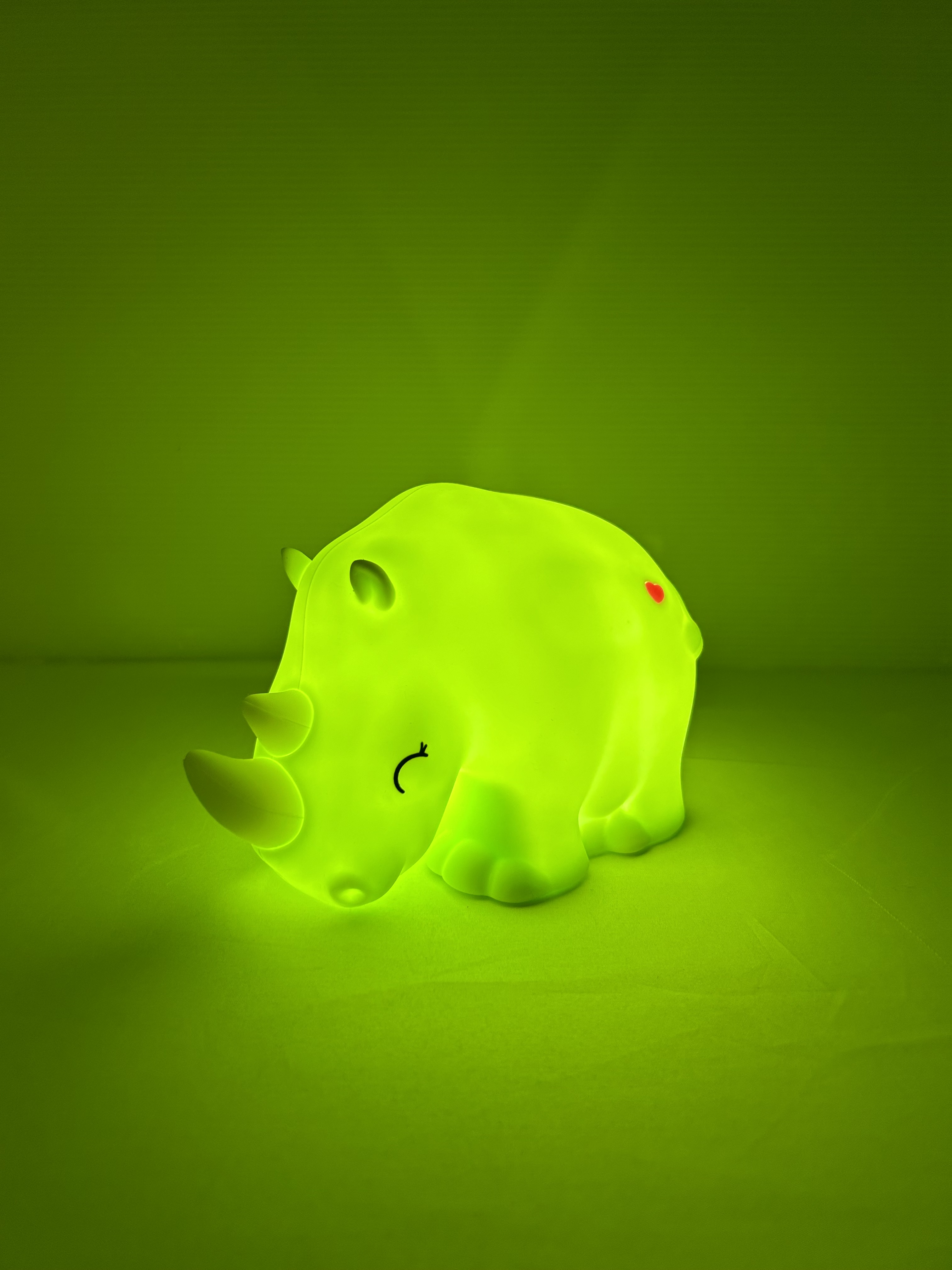 Lampada in Silicone 3d Rinoceronte Comodino Luce LED Colorate Batterie Ricaricabili - D437-21