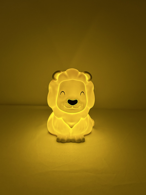 Lampada in Silicone 3d Leone Comodino Luce LED Colorate Batterie Ricaricabili - D438-21