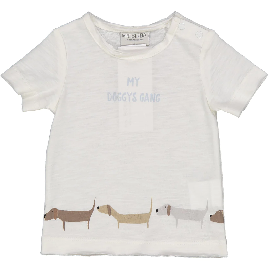 T-Shirt con Stampa My Doggys Gang Maglietta Bambino Birba 100% Co - 84012.00
