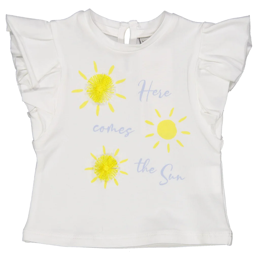 T-Shirt Sole in Voile Maglietta Bambina Birba 97% Co 3% Ea - 84024.00