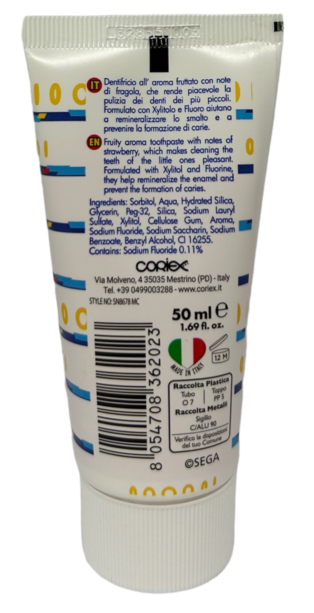 Dentrificio Sonic il Riccio Blu Supersonico Anticarie Floururo di Sodio 50 Ml - Sn8678mc