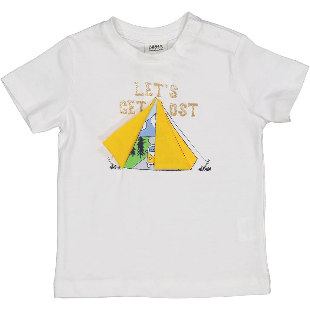 T-Shirt con Tenda Che Si Apre Maglietta Bambino Birba 100% Co - 84071.00/p