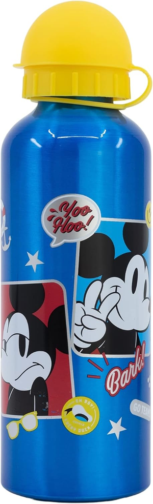 Borraccia in Alluminio Topolino DISNEY con Beccuccio e Coperchio 530 Ml - 74360