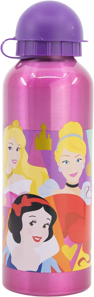 Borraccia in Alluminio Principesse DISNEY con Beccuccio e Coperchio 530 Ml - 51260