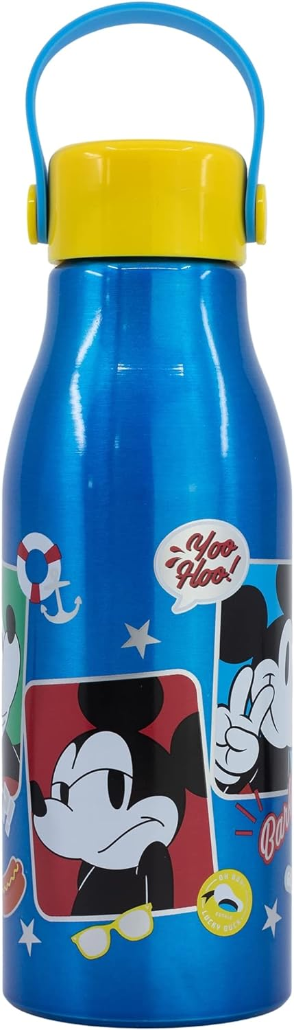 Borraccia in Alluminio Topolino DISNEY Tappo con Manico in Silicone 760 Ml - 74361