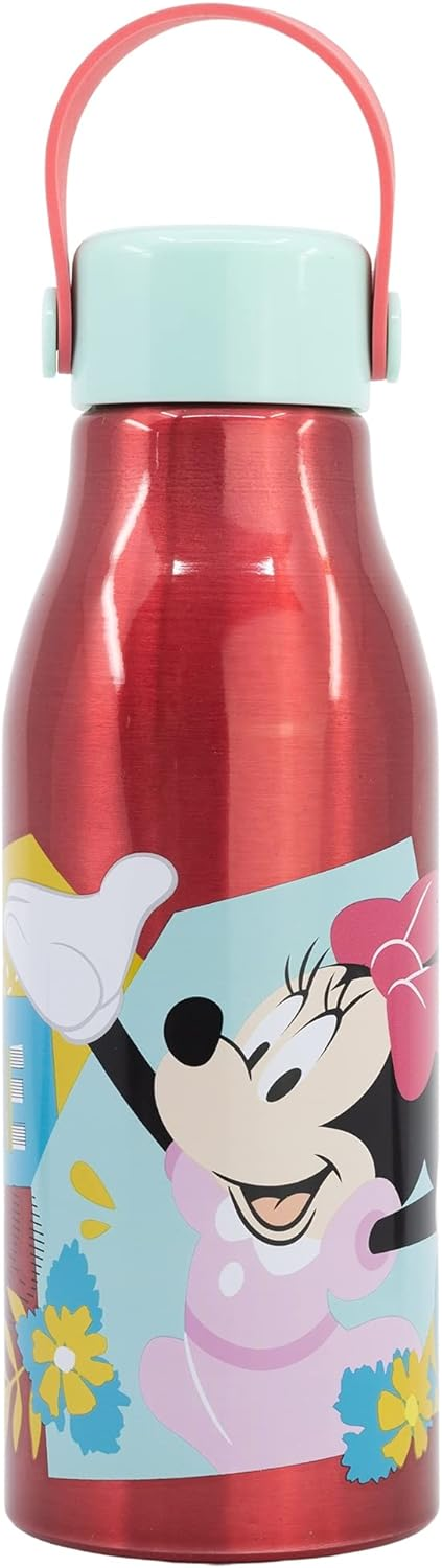 Borraccia in Alluminio Minnie DISNEY Tappo con Manico in Silicone 760 Ml - 74461