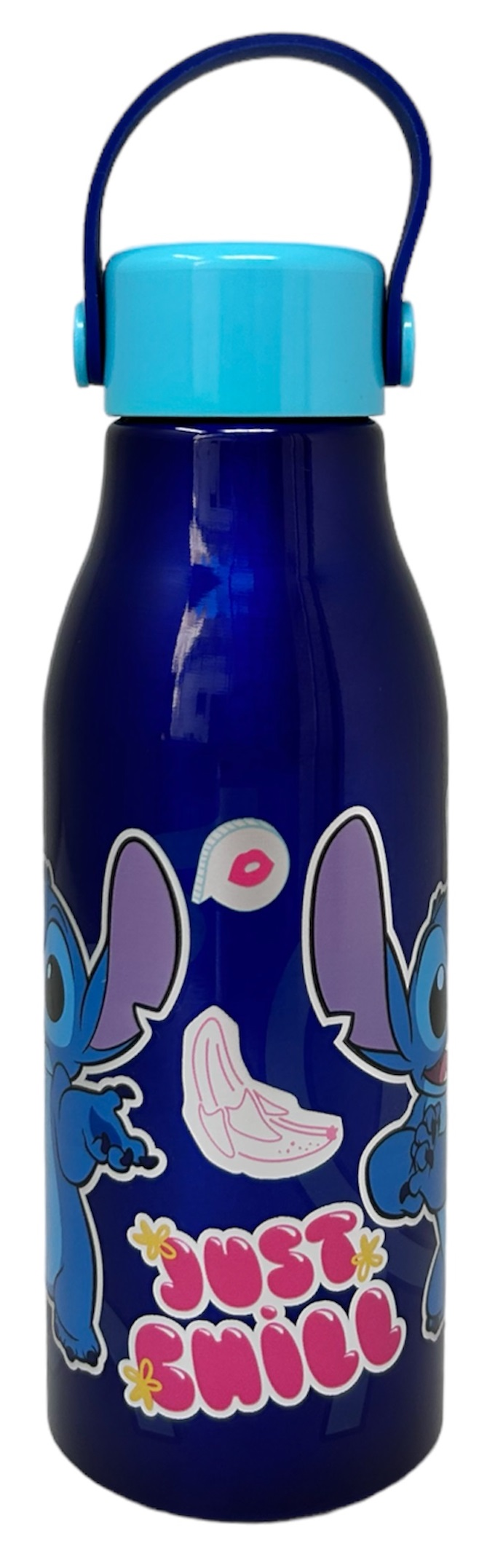 Borraccia in Alluminio Stitch DISNEY Tappo con Manico in Silicone 760 Ml - 75061