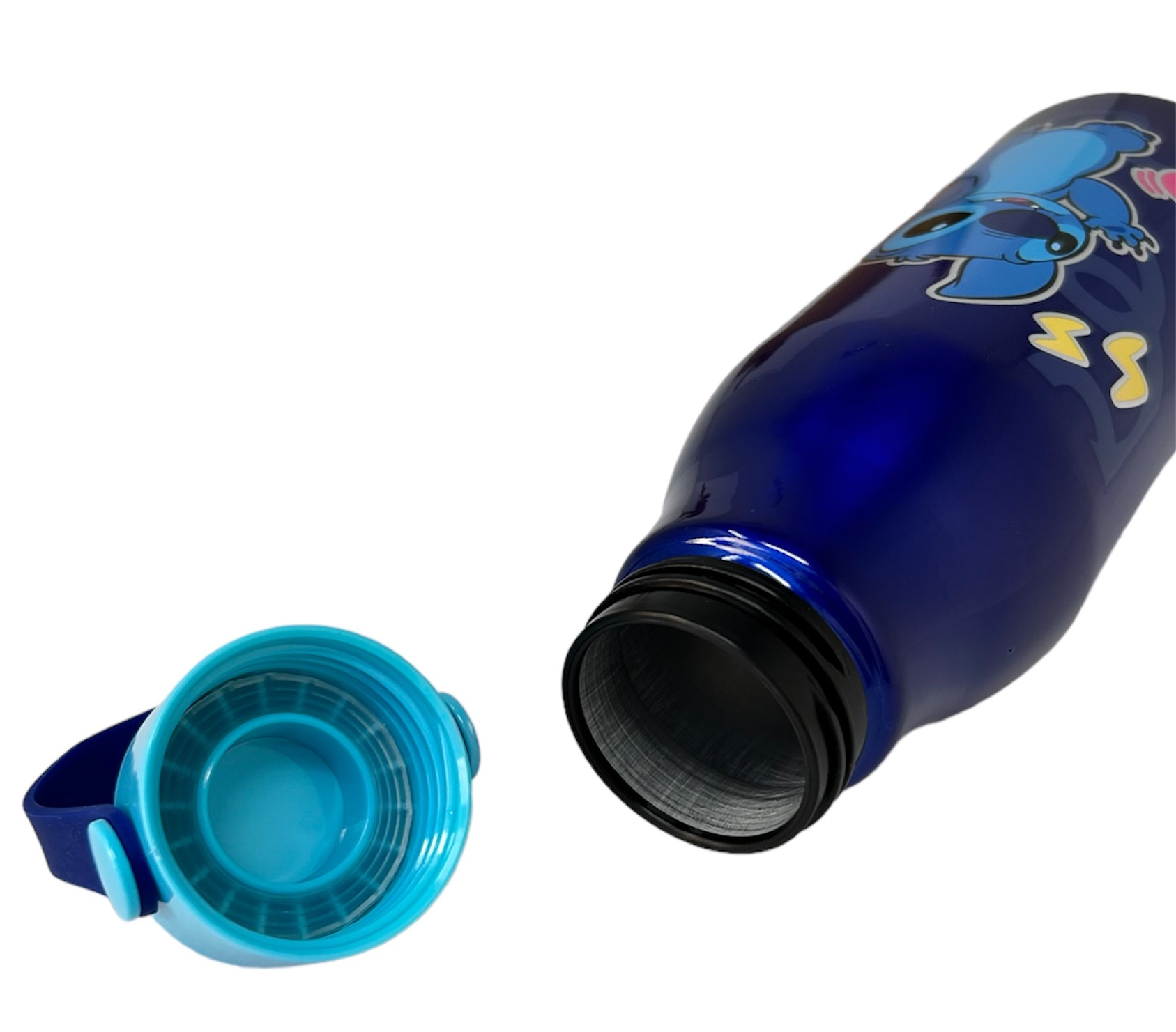 Borraccia in Alluminio Stitch DISNEY Tappo con Manico in Silicone 760 Ml - 75061