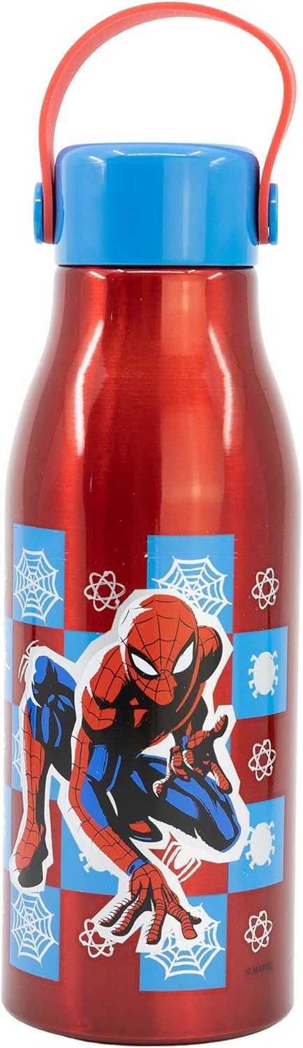 Borraccia in Alluminio Spiderman MARVEL Tappo con Manico in Silicone 760 Ml - 74761