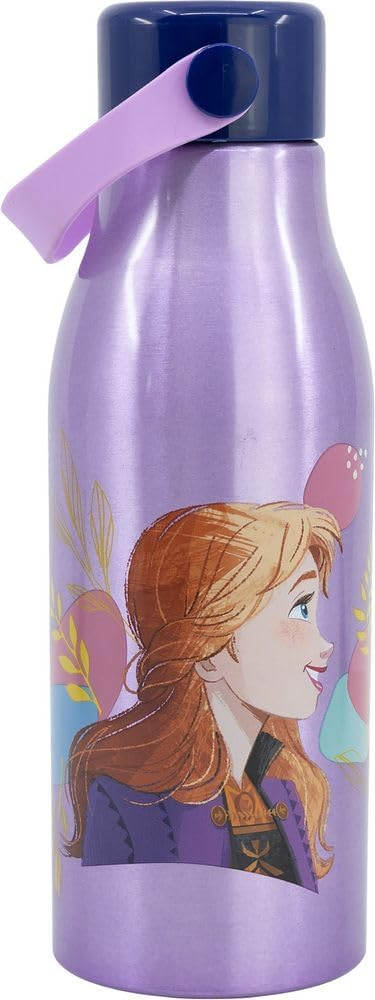 Borraccia in Alluminio Frozen DISNEY Tappo con Manico in Silicone 760 Ml - 74261