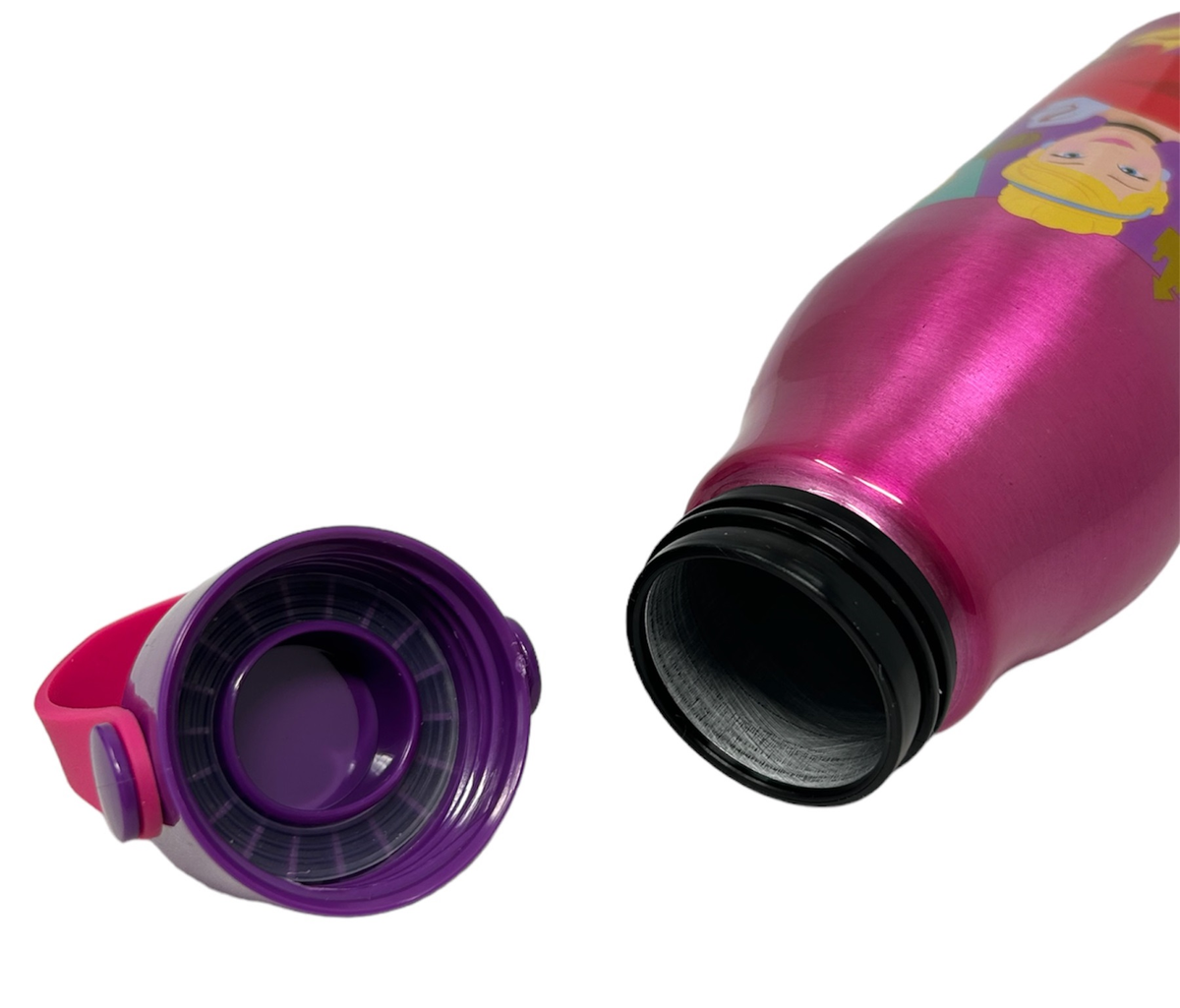 Borraccia in Alluminio Principesse DISNEY Tappo con Manico in Silicone 760 Ml - 51261