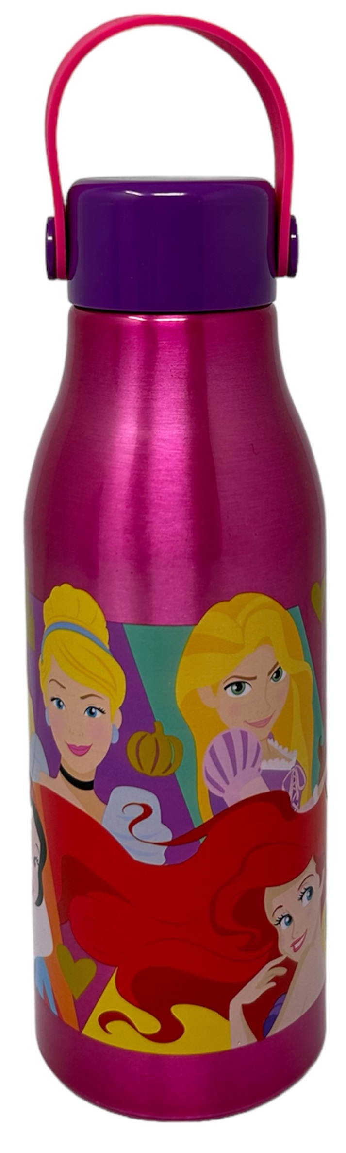 Borraccia in Alluminio Principesse DISNEY Tappo con Manico in Silicone 760 Ml - 51261