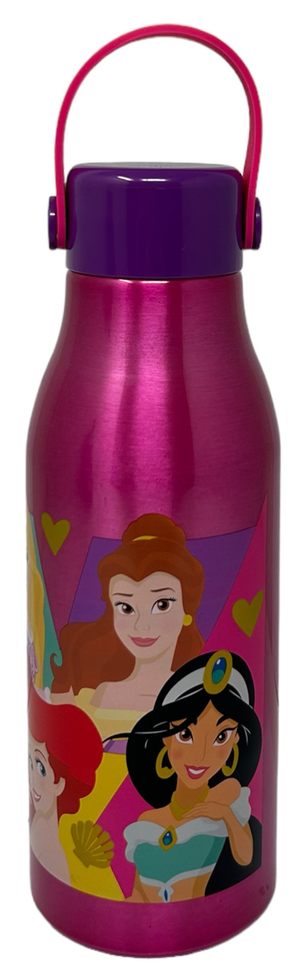Borraccia in Alluminio Principesse DISNEY Tappo con Manico in Silicone 760 Ml - 51261