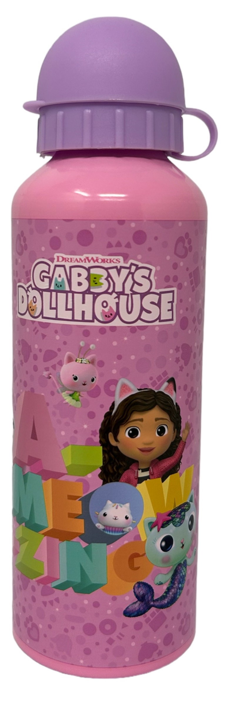 Borraccia in Alluminio Gabby's Dollhouse con Beccuccio e Coperchio 500 Ml - O06399mc/l